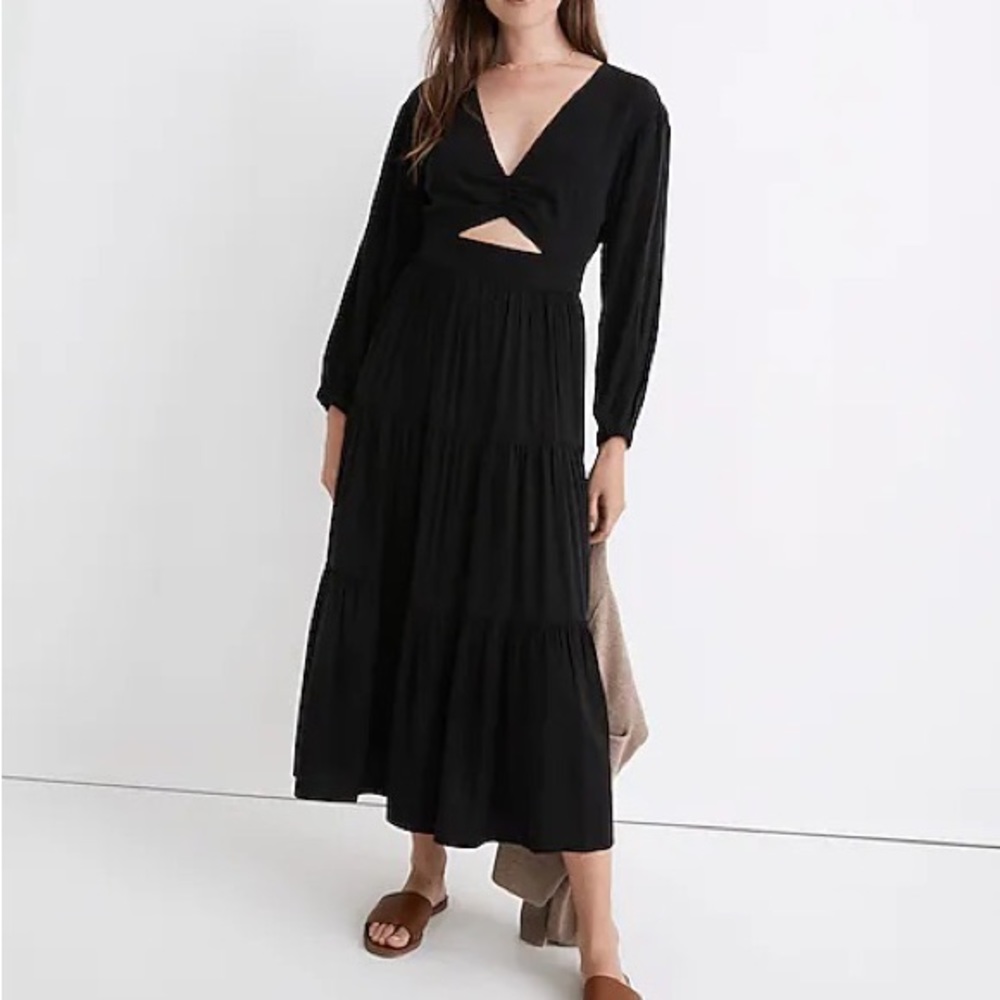 NWT Madewell lusterweave cutout midi dress